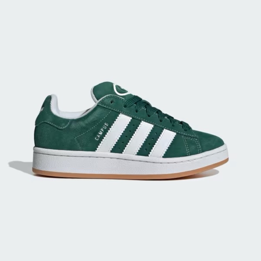 SOLD **Adidas Green and White Campus 00’s